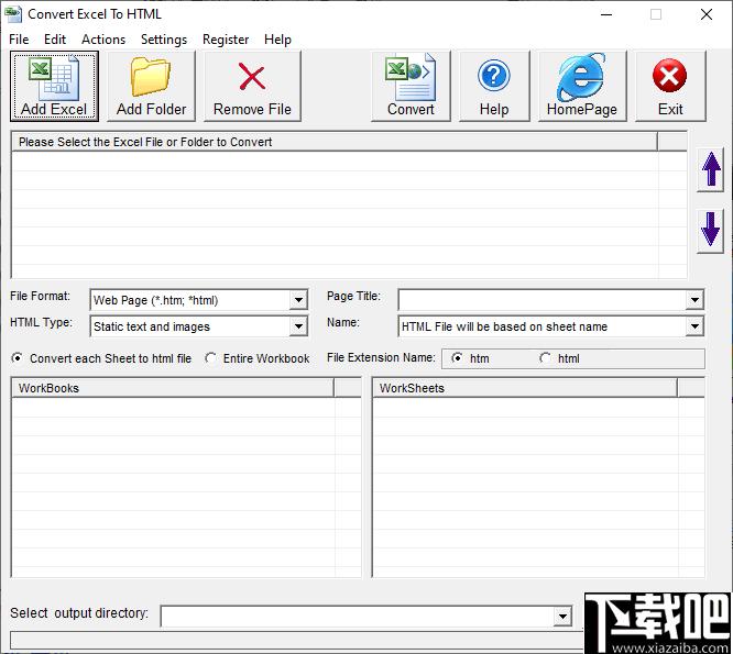 Convert Excel to HTML下载,文档转换,Excel转换