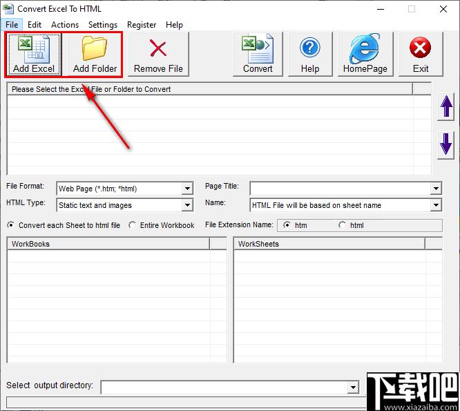 Convert Excel to HTML下载,文档转换,Excel转换