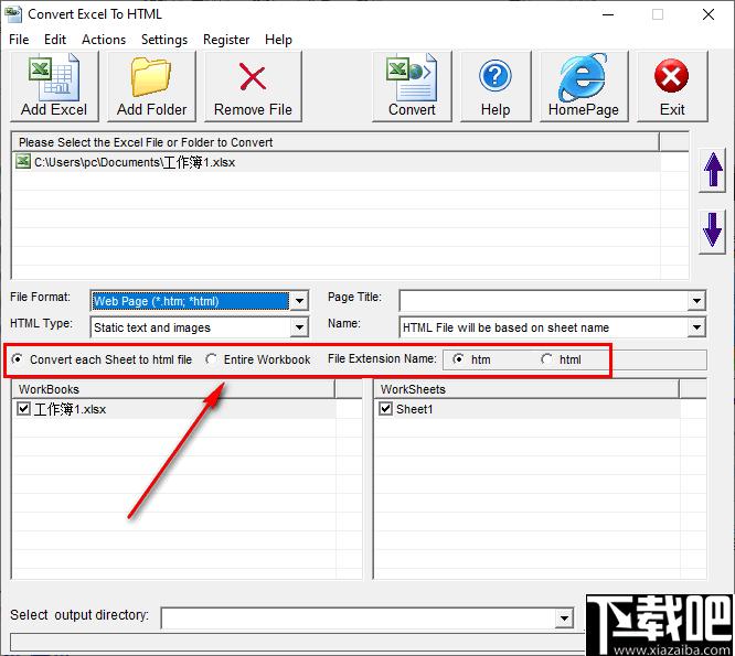 Convert Excel to HTML下载,文档转换,Excel转换