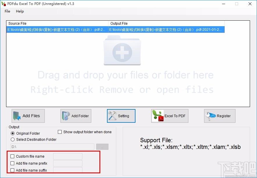 PDFdu Excel To PDF Converter,Excel转PDF,文件转换