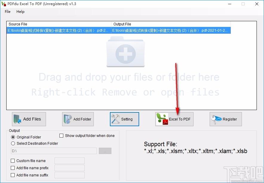 PDFdu Excel To PDF Converter,Excel转PDF,文件转换