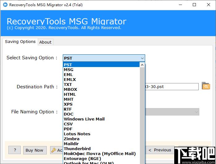 RecoveryTools MSG Migrator下载,MSG转换,文件转换